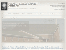 Tablet Screenshot of pleasurevillebaptistchurch.org